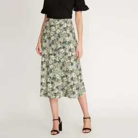 Midi Garden Bloom Button Skirt