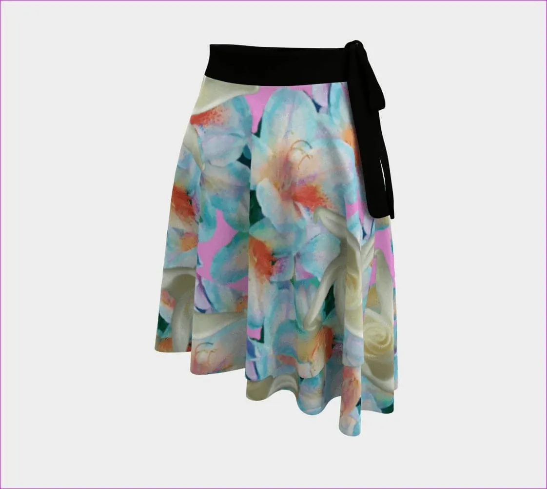 Midnight Floral Wrap Skirt