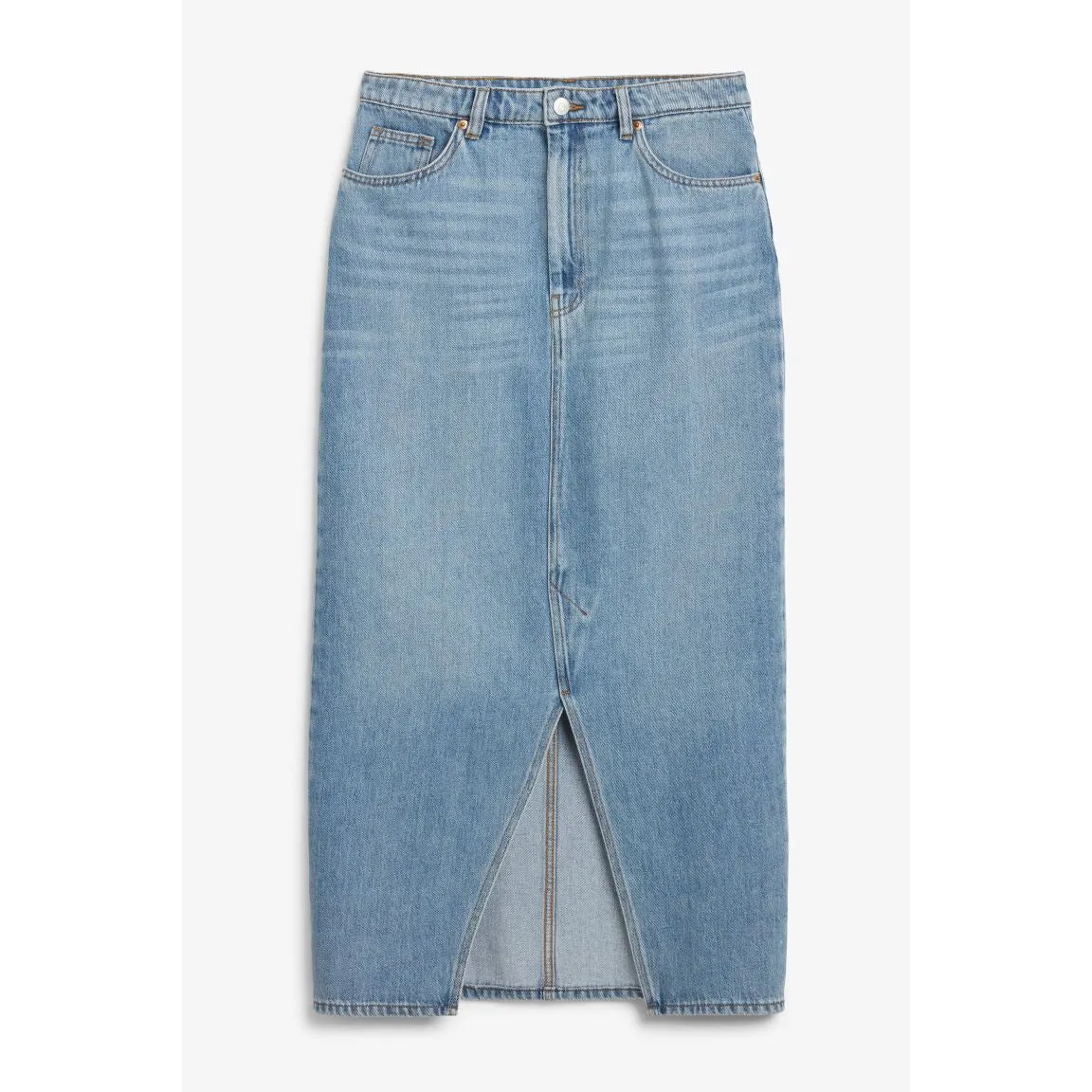 Monki Midi Denim Skirt, Blue