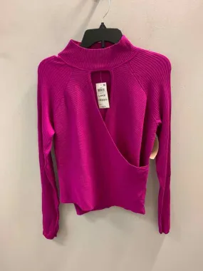 NWT INC Tops Size L FUCHSIA LONG SLEEVES RIBBED TOP