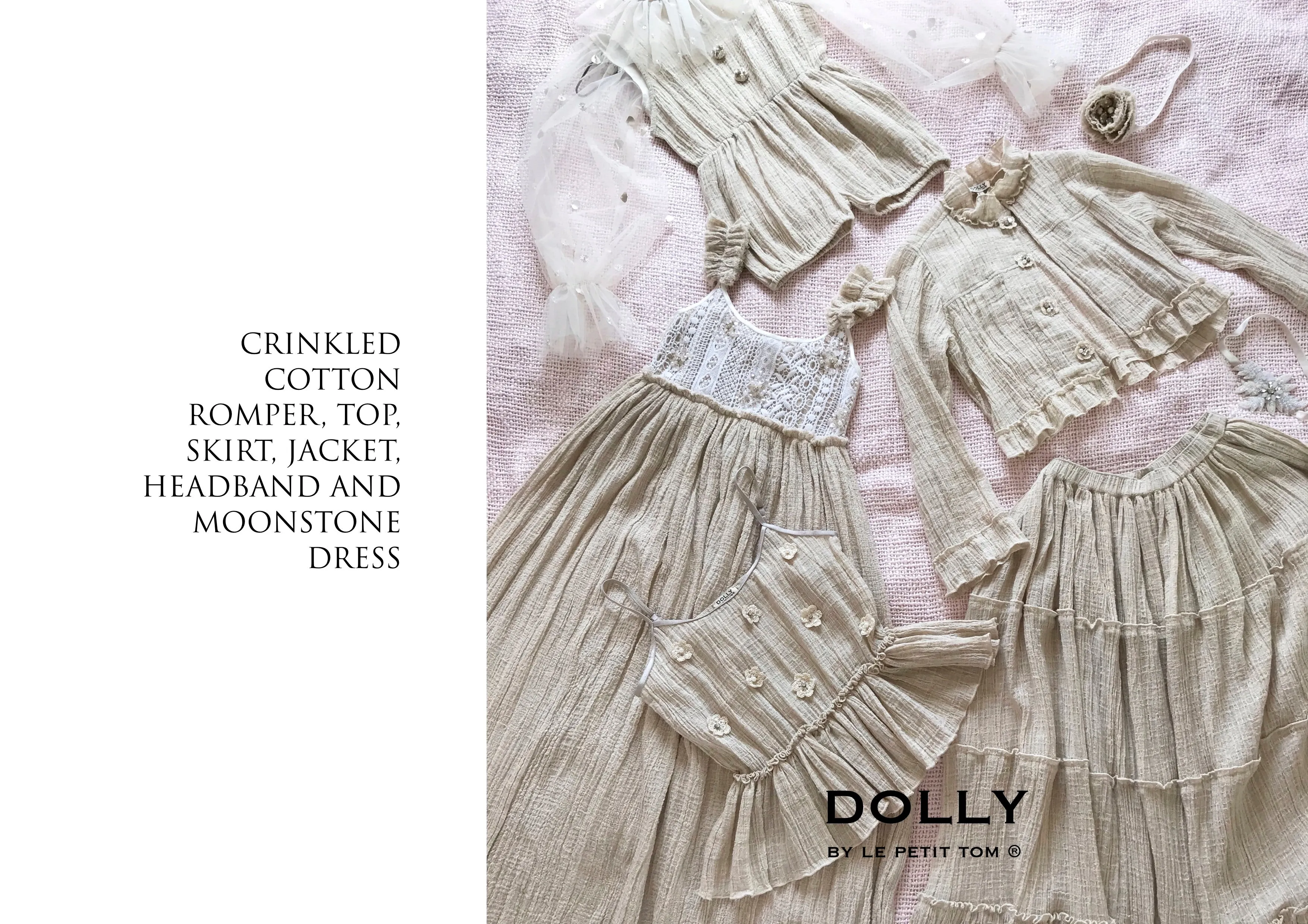 [OUTLET] DOLLY by Le Petit Tom ® JEWELER'S CRYSTALS tulle sleeves top