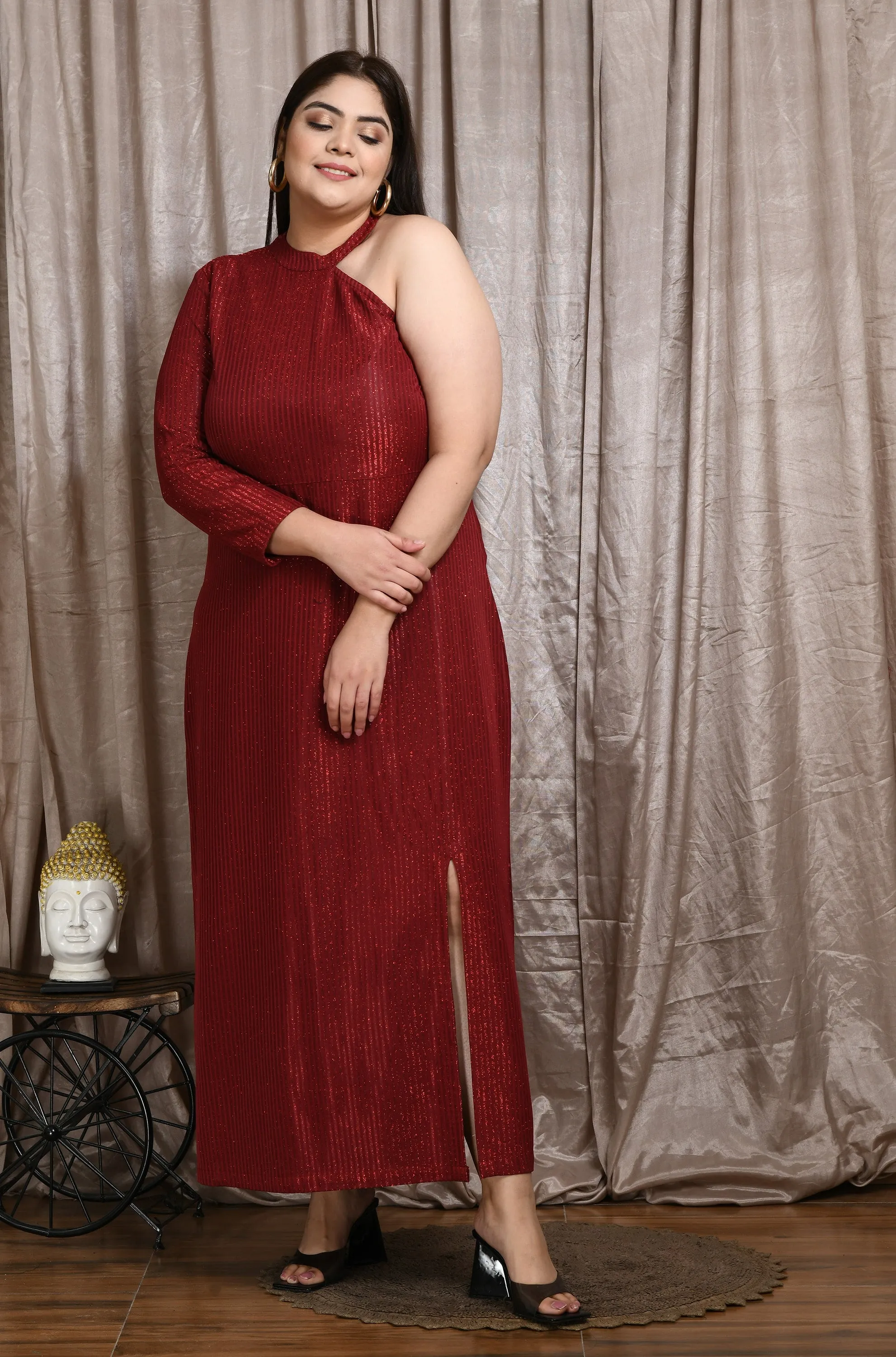 Plus Size Plus Size Mystique Red Gown