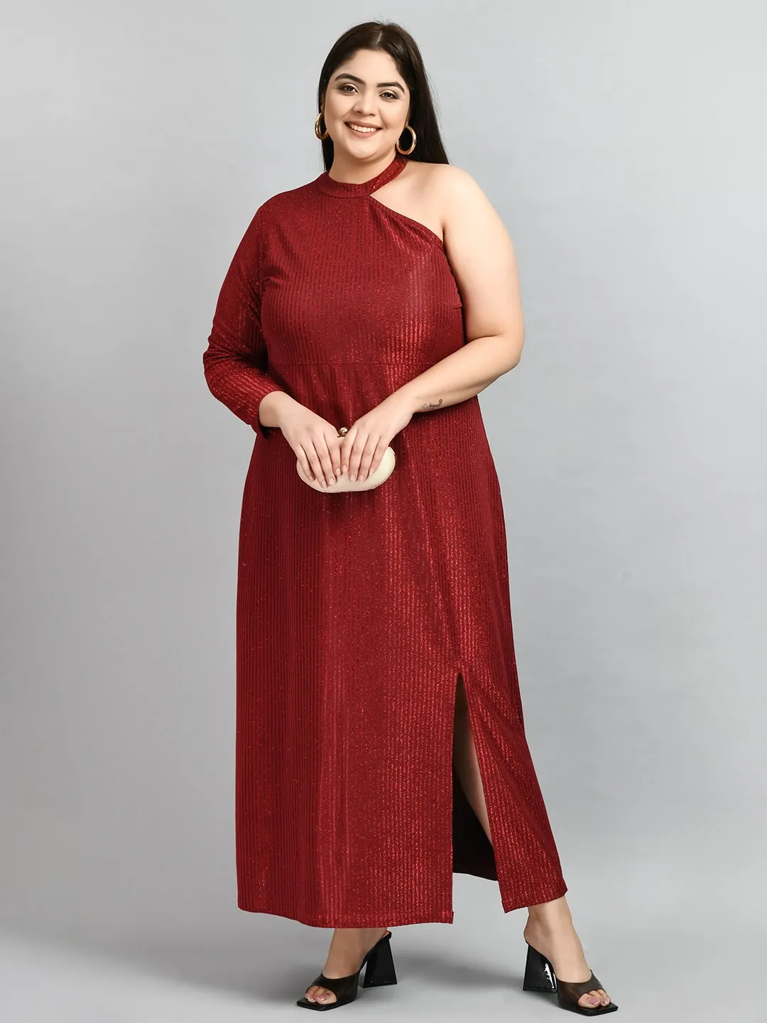 Plus Size Plus Size Mystique Red Gown