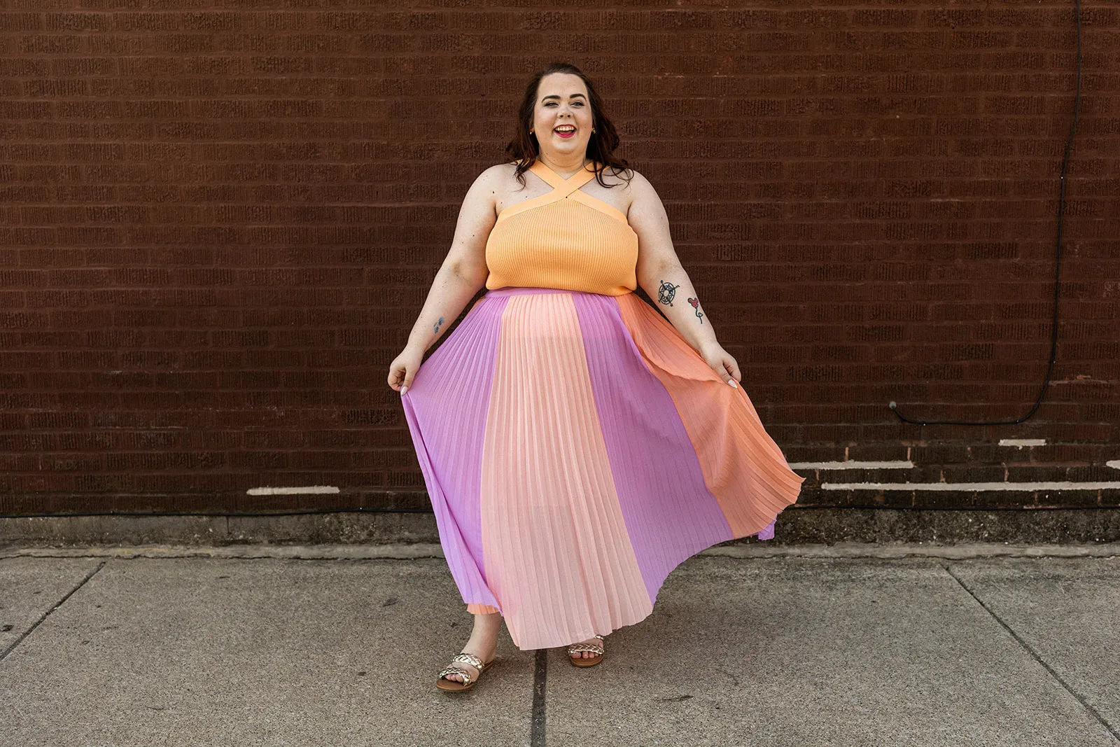 polly skirt in lavender coral