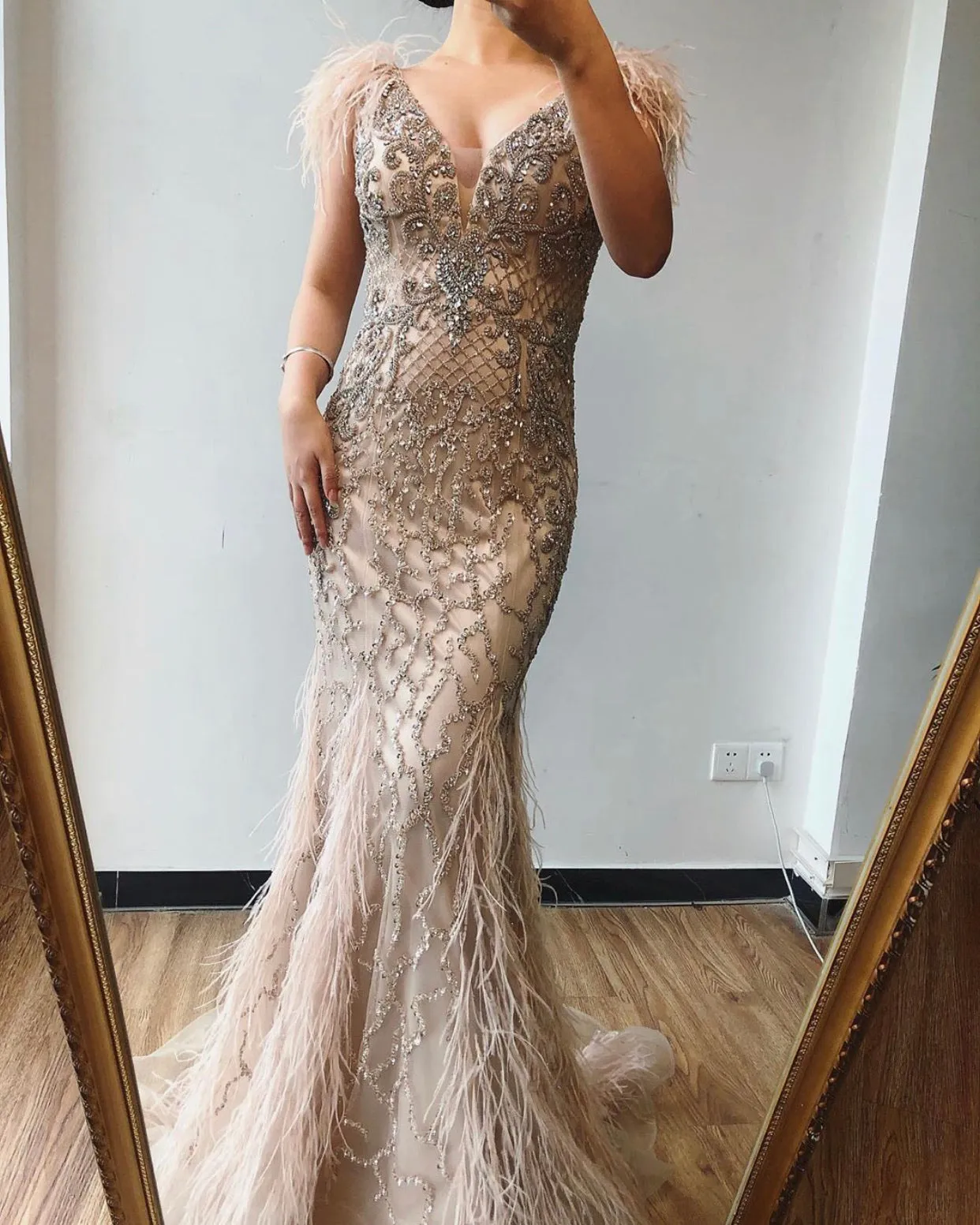 Queen - Beaded Embellished Evening Gown