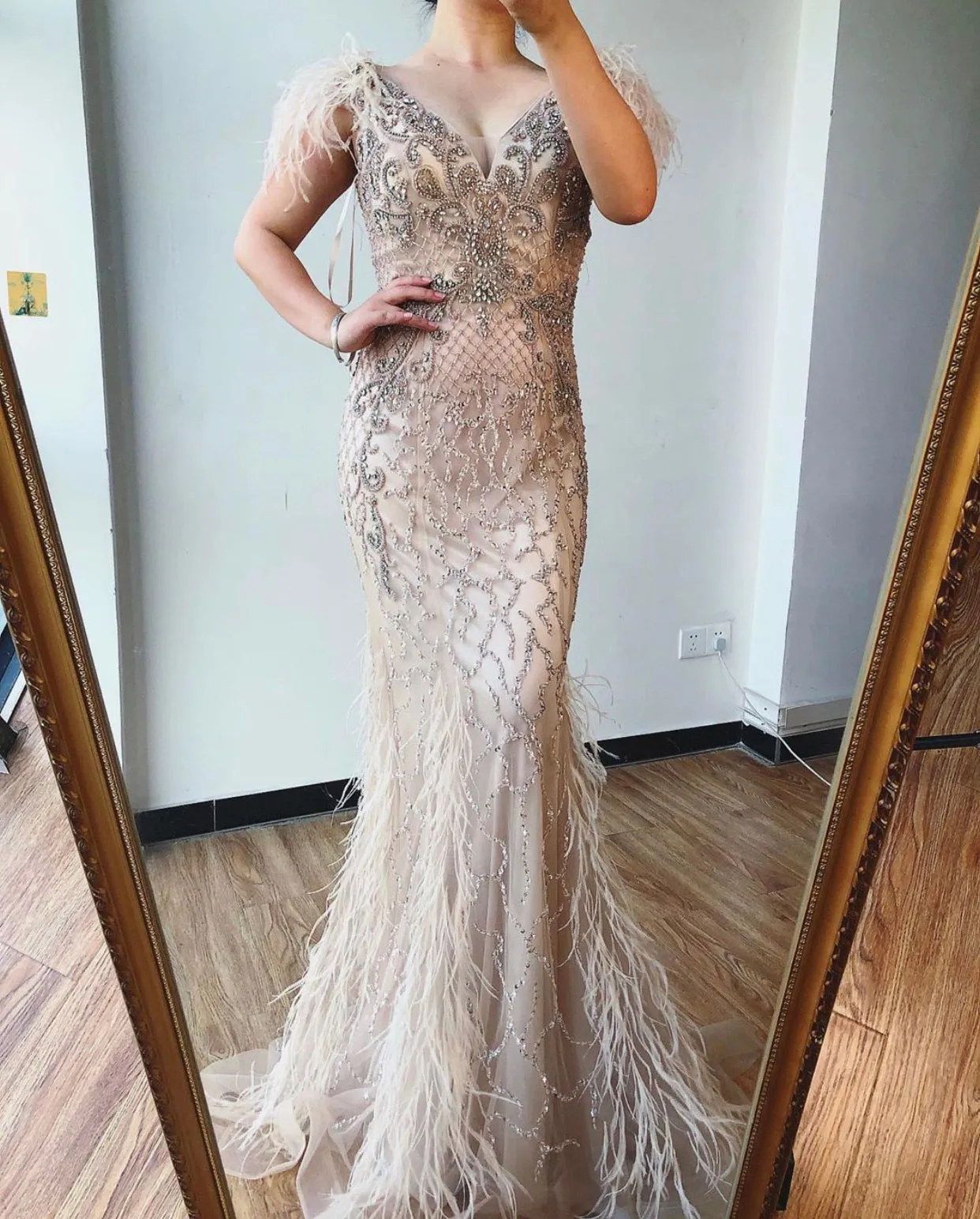 Queen - Beaded Embellished Evening Gown