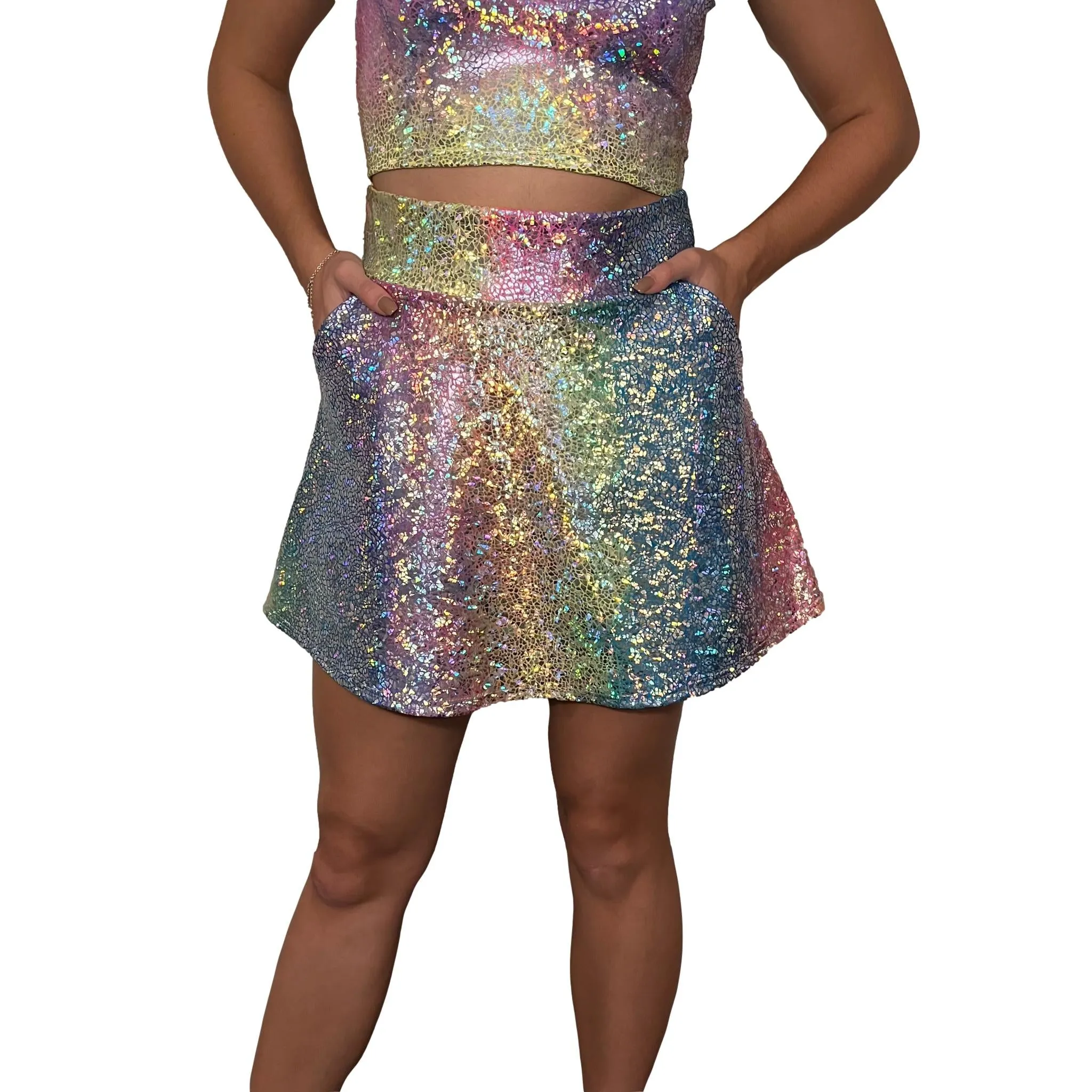 Rainbow Avatar A-line Skirt w/Optional Pockets