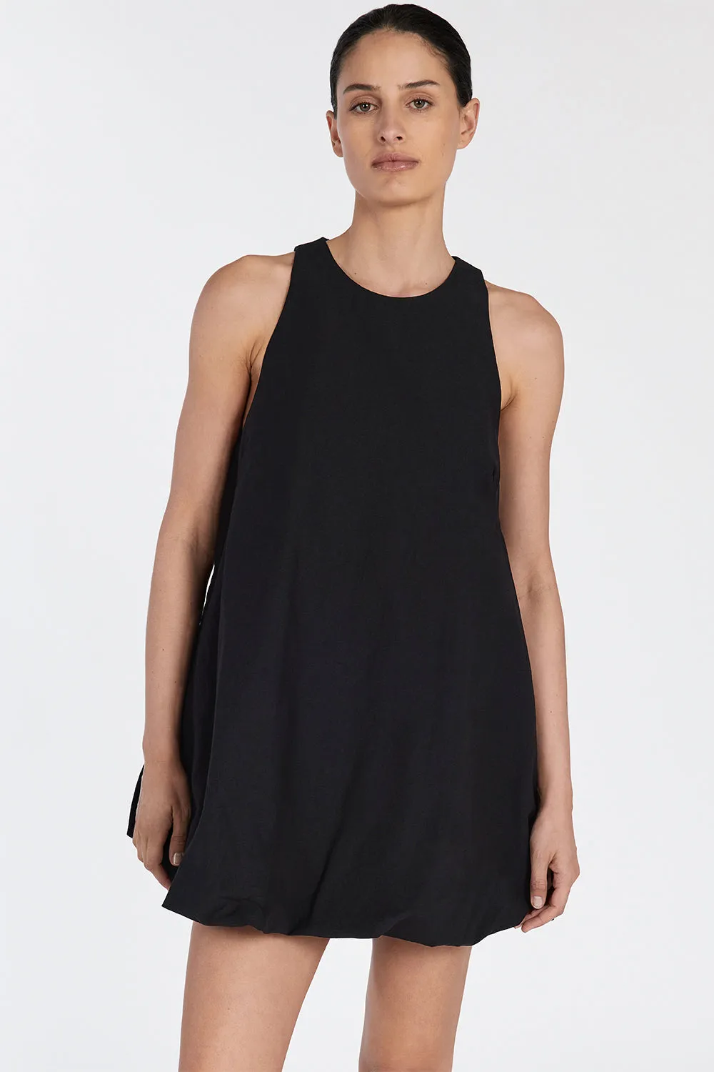 RENEE BLACK HIGH NECK MINI DRESS