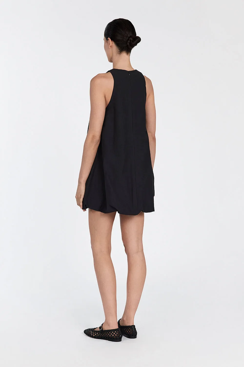 RENEE BLACK HIGH NECK MINI DRESS