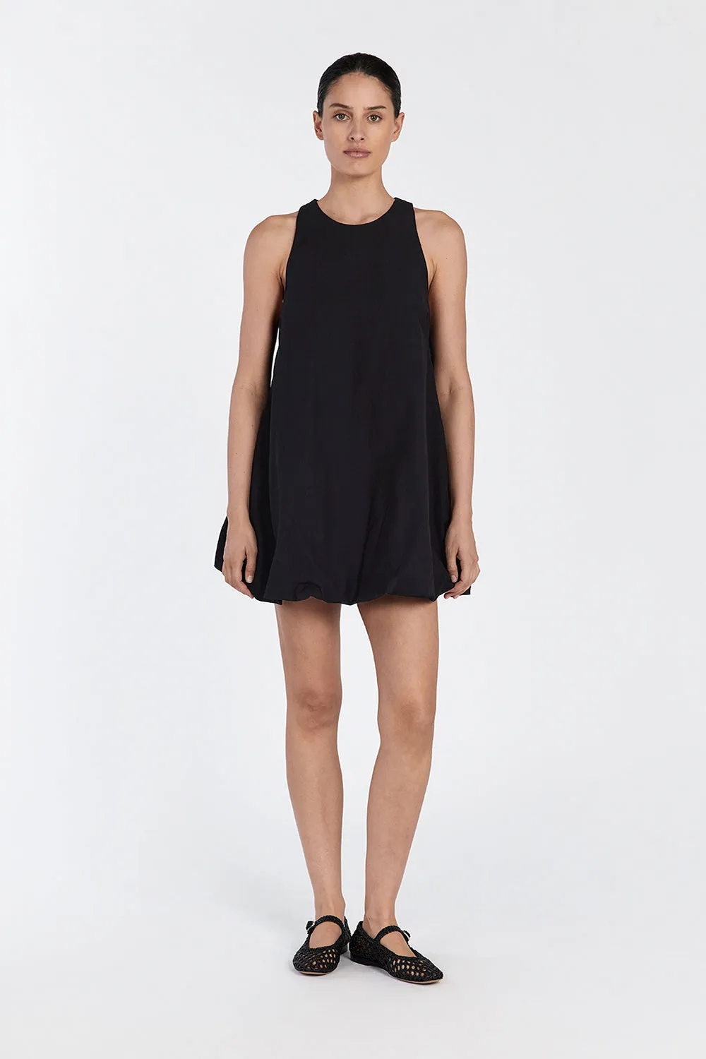 RENEE BLACK HIGH NECK MINI DRESS