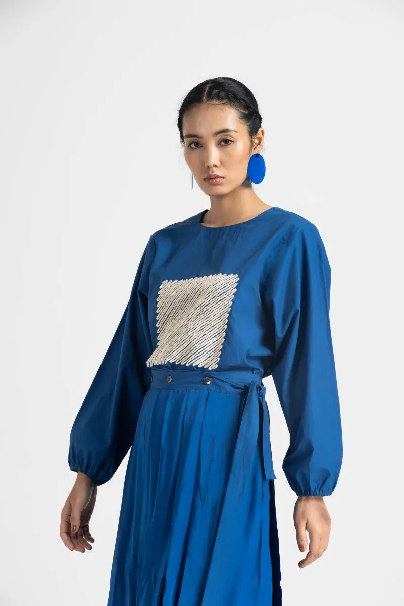 Square Top Co-ord - Electric Blue