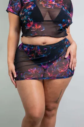 Starflora Mesh Extra Mini Skirt