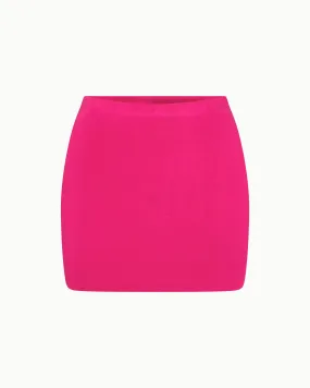 Sueded Stretch Ultra Mini Skirt | Fuchsia