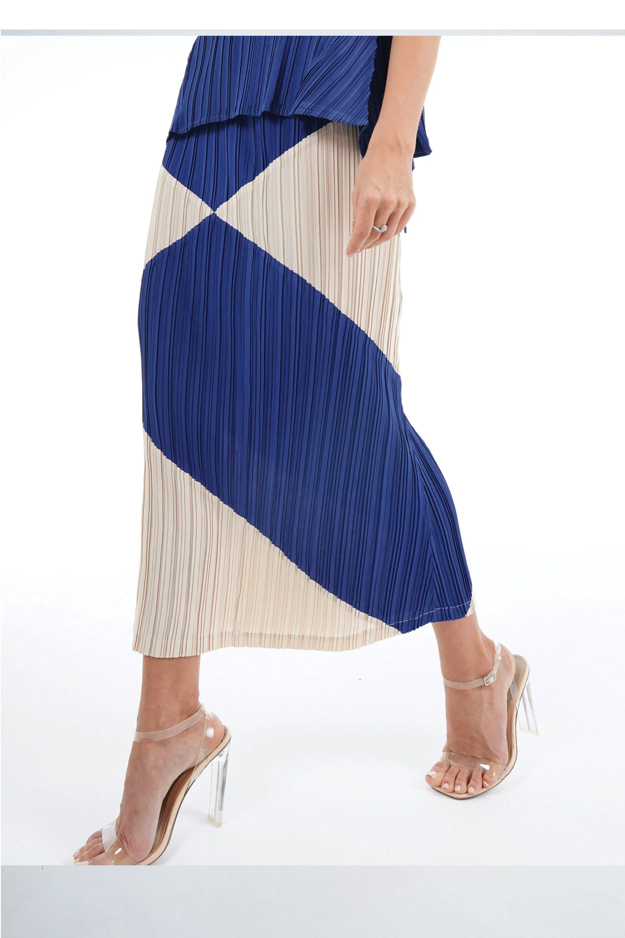 Taya Pleated Pencil Skirt