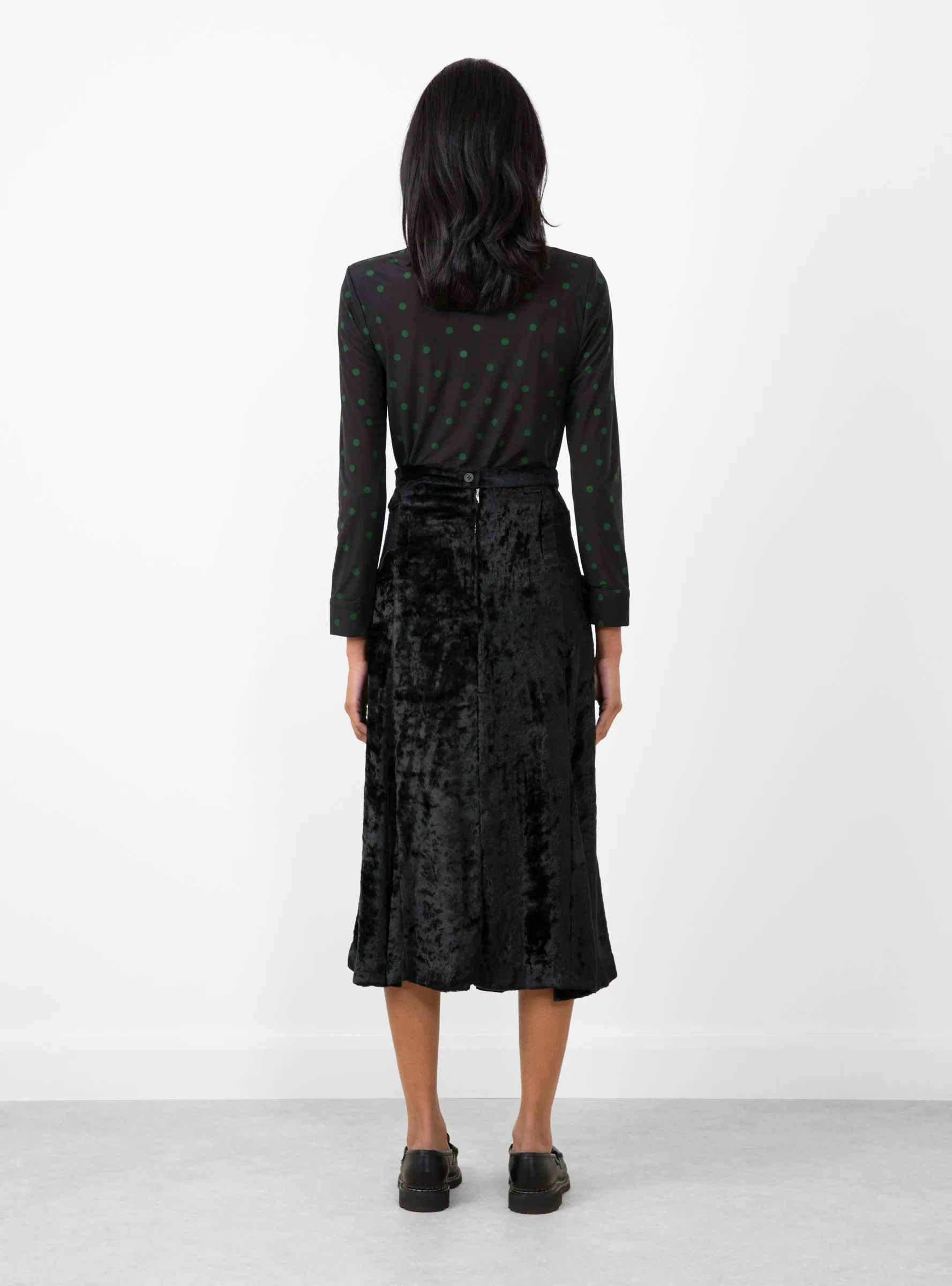 Velvet Lace Skirt Black